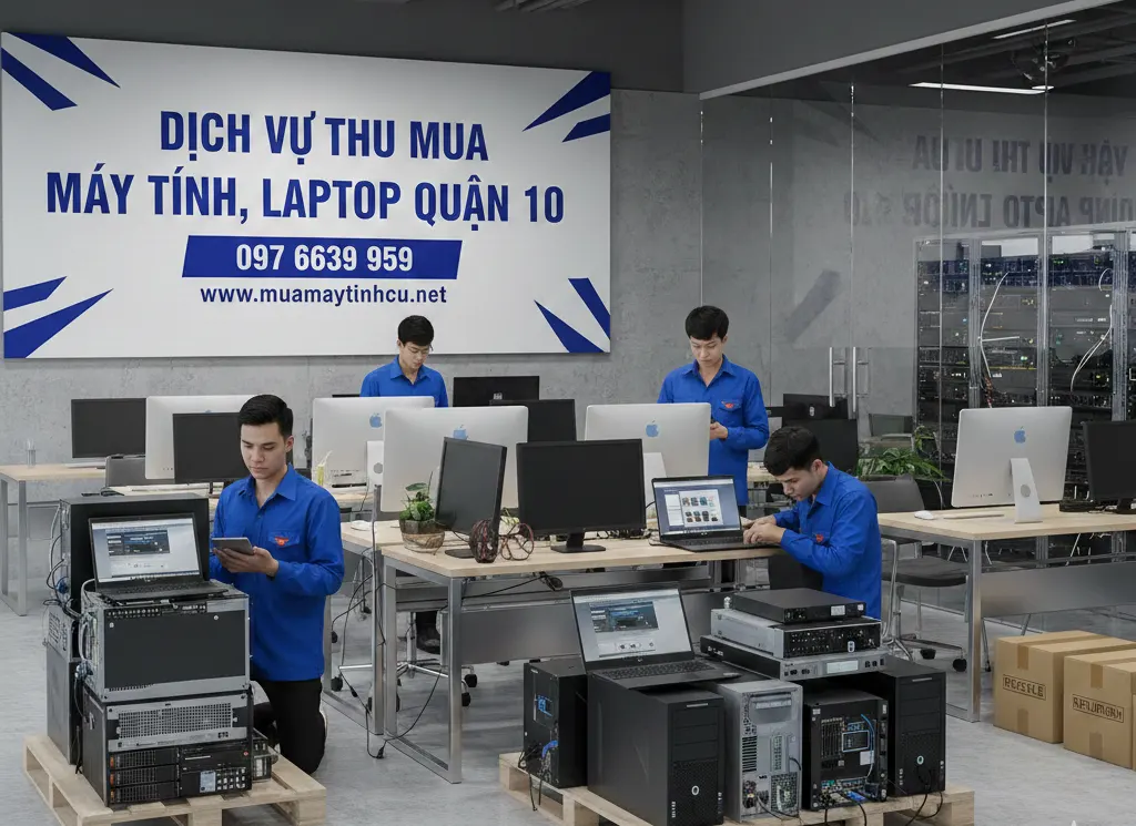 Dịch vụ thu mua máy tính, laptop cũ giá cao tại Quận 10 – Uy tín, tận nơi